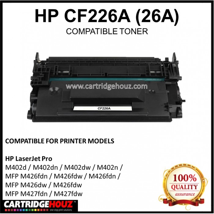 Compatible HP CF226A ( 26A ) (Black) (3.1K pgs) Laser Toner For HP